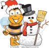 6754-Bee-Mascot-Cartoon-Character-With-A-Snowman-On-Christmas-Poster-Art-Print.jpg