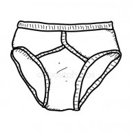 Eddie's grey underpants